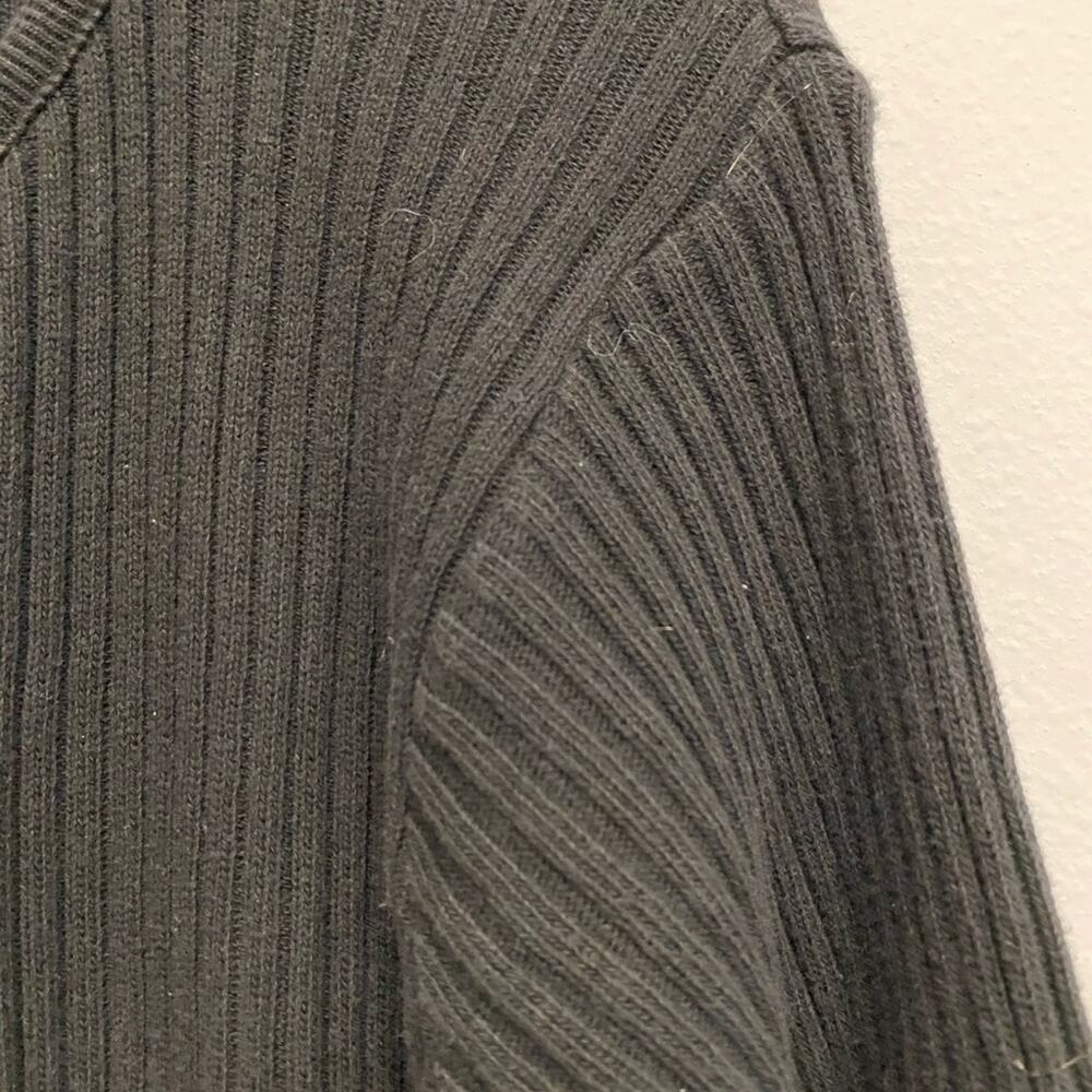 Black Ribbed Cardigan - Picture 2 of 3